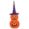 30" Pop Up Lighted Tinsel Stacked Jack-O-Lanterns Halloween Decoration